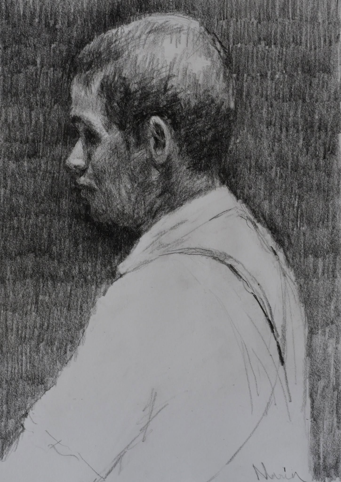 Drawing on paper .