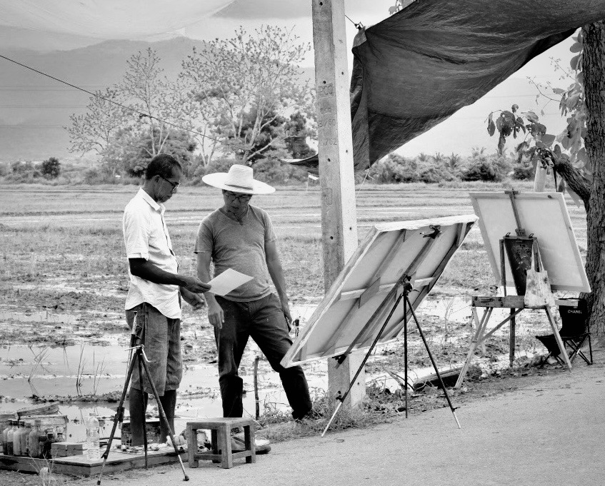 On the road painting .
